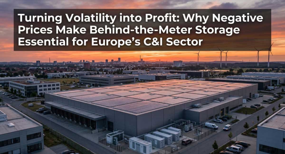 Turning Volatility into Profit: Why Negative Prices Make Behind-the-Meter Storage Essential for Europe's C&I Sector

