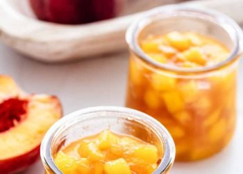 Peach & Purple Flower Compote Recipe