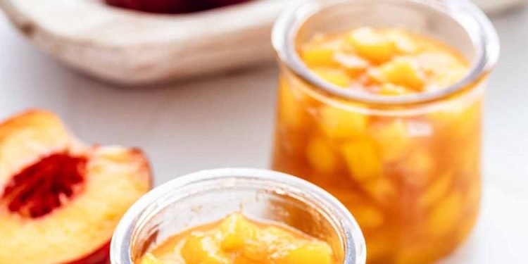 Peach & Purple Flower Compote Recipe