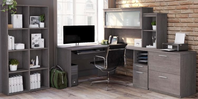 l-shaped desk with storage
