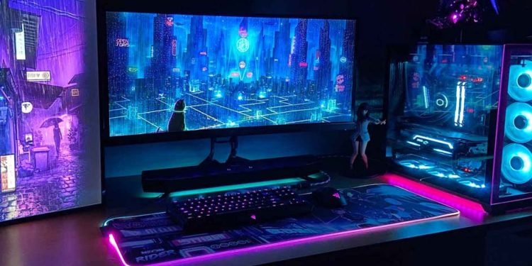 gaming PC setup