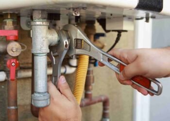 Broken roof from branch