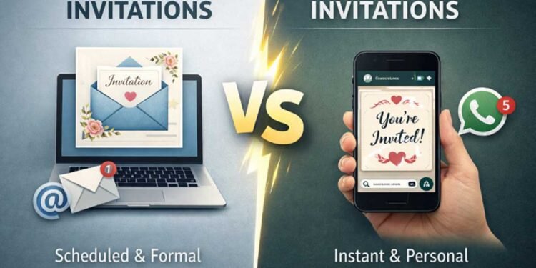 Email vs WhatsApp Invitations